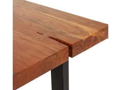 Consola* Corredor de madeira e metal Castanho