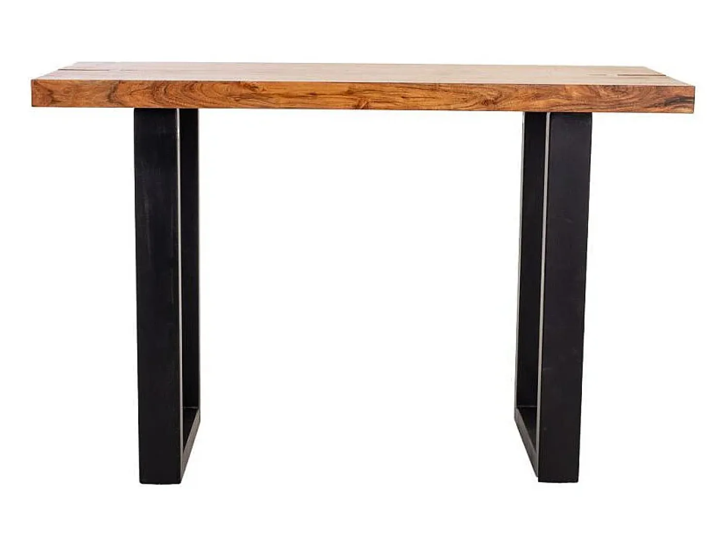 Consola* Corredor de madeira e metal Castanho