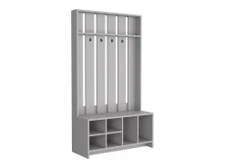 Clearance TuHome Corredor de tulcan em melamina com 8 prateleiras e 4 ganchos para pendurar roupa , , 172,6 cm X 96,8 cm X 39,3 cm Cinzento