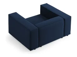 Poltrona*Cosmopolitan Design - Poltrona "Arendal" em veludo azul real - 124x102x70cm Azul escuro