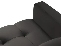 Cosmopolitan Design - Poltrona "Bali" em veludo cinza escuro - 87x92x75cm^ Poltrona