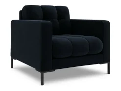 Poltrona*Cosmopolitan Design - Poltrona "Bali" em veludo - 87x92x75cm Azul escuro