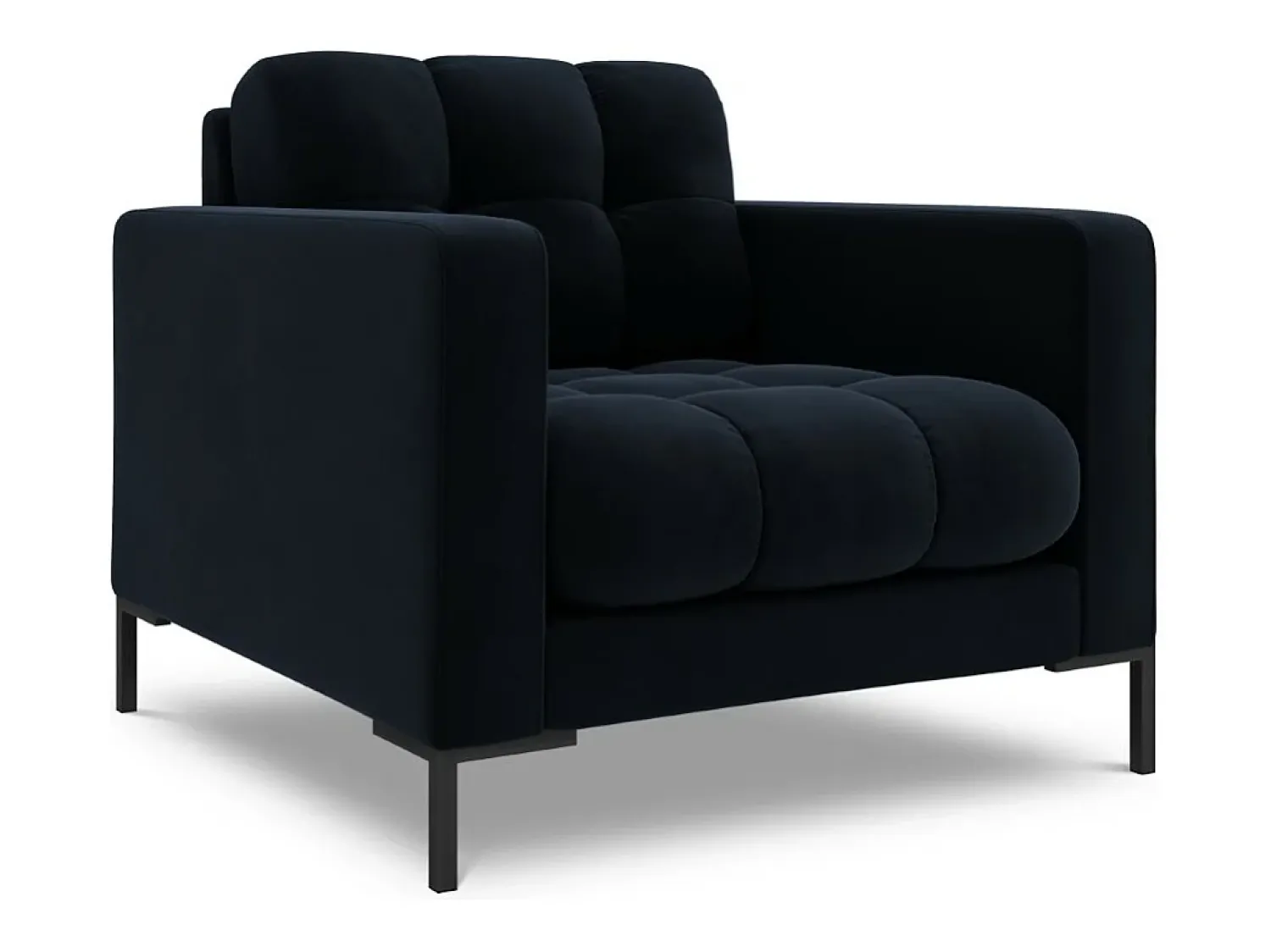 Poltrona*Cosmopolitan Design - Poltrona "Bali" em veludo - 87x92x75cm Azul escuro