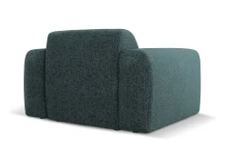 Poltrona|Cosmopolitan Design - Poltrona "Nolio" 2 lugares em tecido chenille petróleo - 105x95x72cm Verde esmeralda