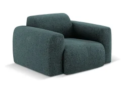 Poltrona|Cosmopolitan Design - Poltrona "Nolio" 2 lugares em tecido chenille petróleo - 105x95x72cm Verde esmeralda