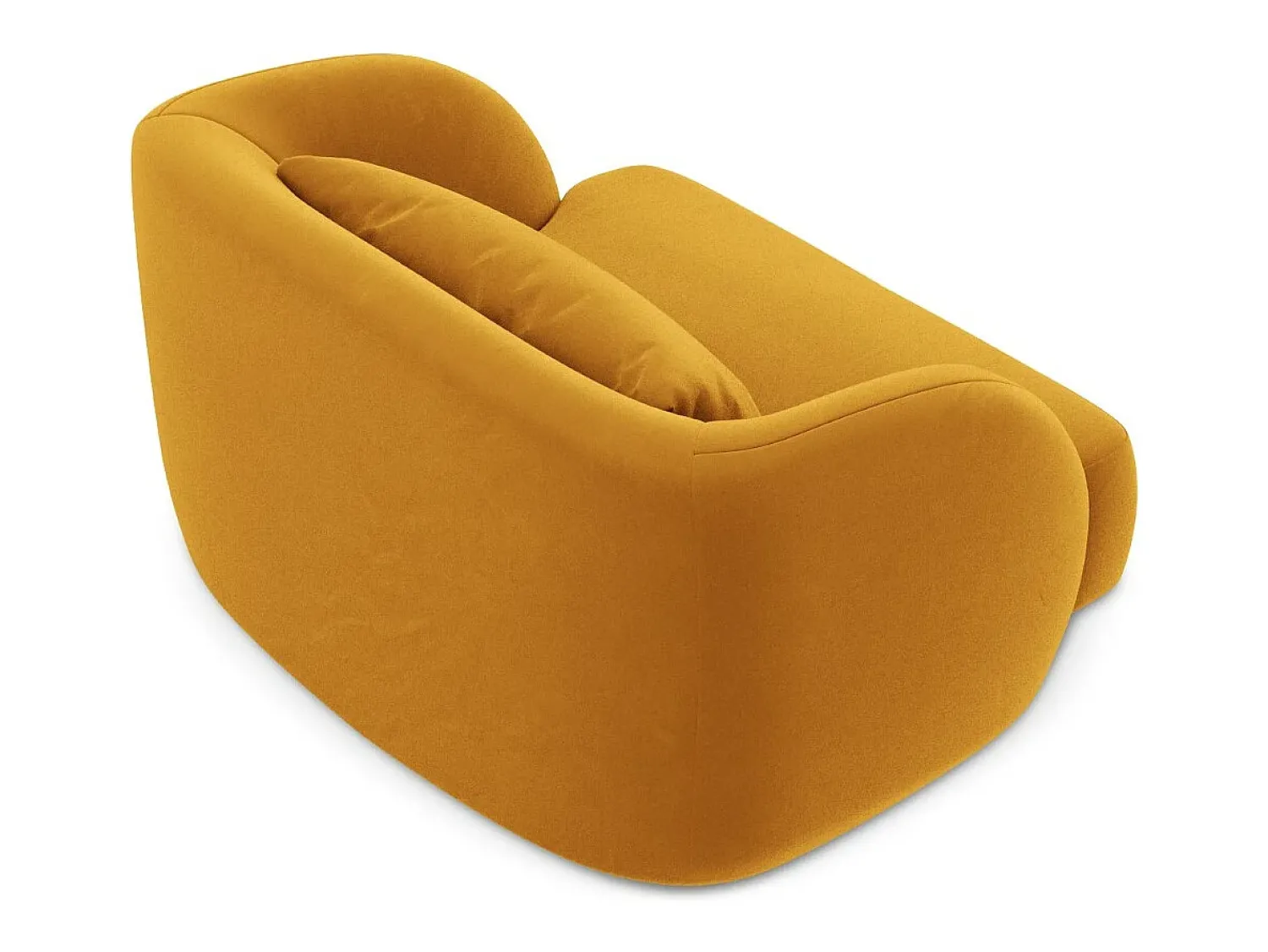 Poltrona|Cosmopolitan Design - Poltrona "Tulum" em veludo - 103x90x70cm Amarelo