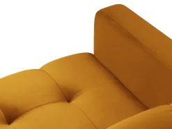 Poltrona|Cosmopolitan Design - Poltrona "Bali" em veludo - 87x92x75cm Amarelo