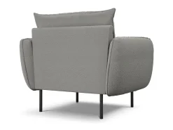 Poltrona*Cosmopolitan Design - Poltrona "Vienna" em tecido bouclé cinza - 97x94x95cm Cinzento