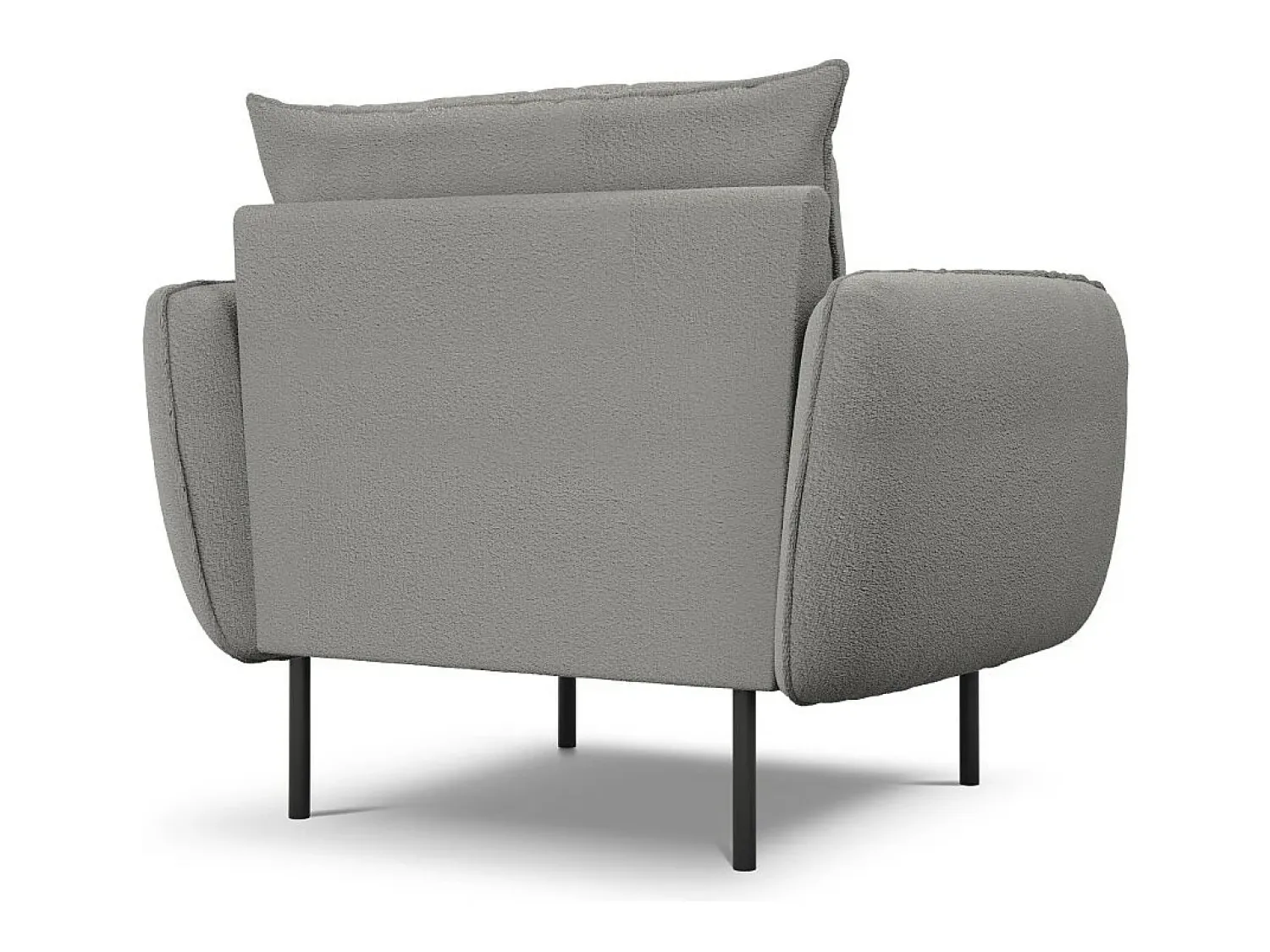 Poltrona*Cosmopolitan Design - Poltrona "Vienna" em tecido bouclé cinza - 97x94x95cm Cinzento