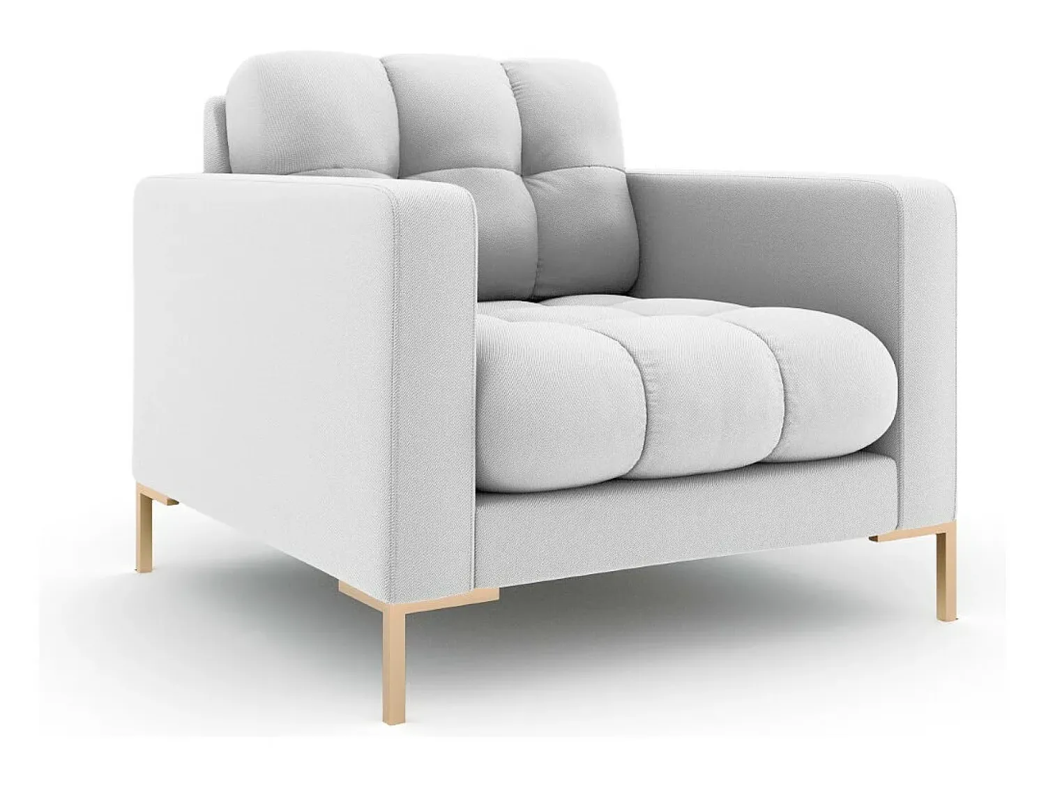 Cosmopolitan Design - Poltrona "Bali" em tecido estrutural cinza claro - 87x92x75cm^ Poltrona