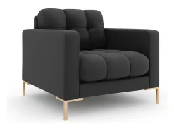 Clearance Cosmopolitan Design - Poltrona "Bali" em tecido estrutural cinza escuro - 87x92x75cm Cinza antracite