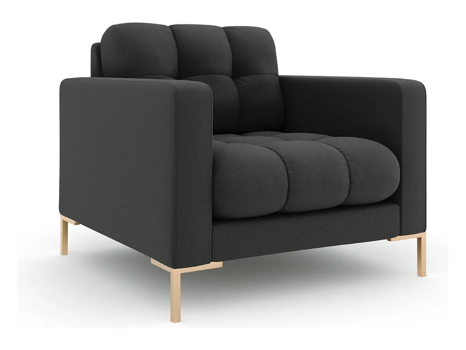 Clearance Cosmopolitan Design - Poltrona "Bali" em tecido estrutural cinza escuro - 87x92x75cm Cinza antracite