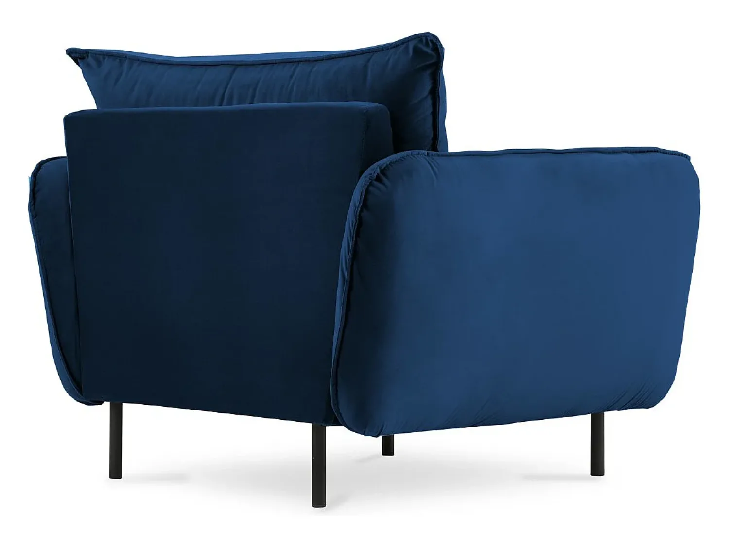 New Cosmopolitan Design - Poltrona "Vienna" em veludo azul real - 97x94x95cm Azul escuro