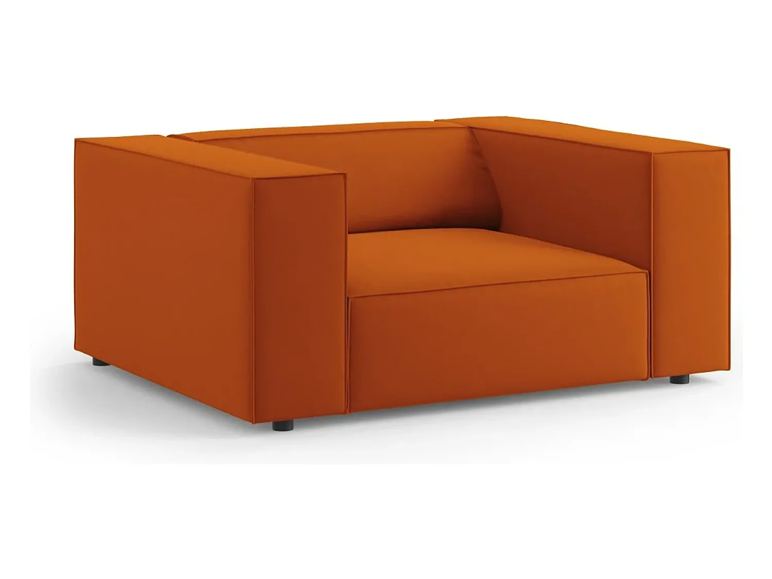 Poltrona*Cosmopolitan Design - Poltrona "Arendal" em veludo - 124x102x70cm Terracota