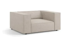 Clearance Cosmopolitan Design - Poltrona "Arendal" em tecido chenille com efeito canelado escuro - 124x102x70cm Bege