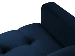 Cosmopolitan Design - Poltrona "Bali" em veludo azul real - 87x92x75cm Azul escuro