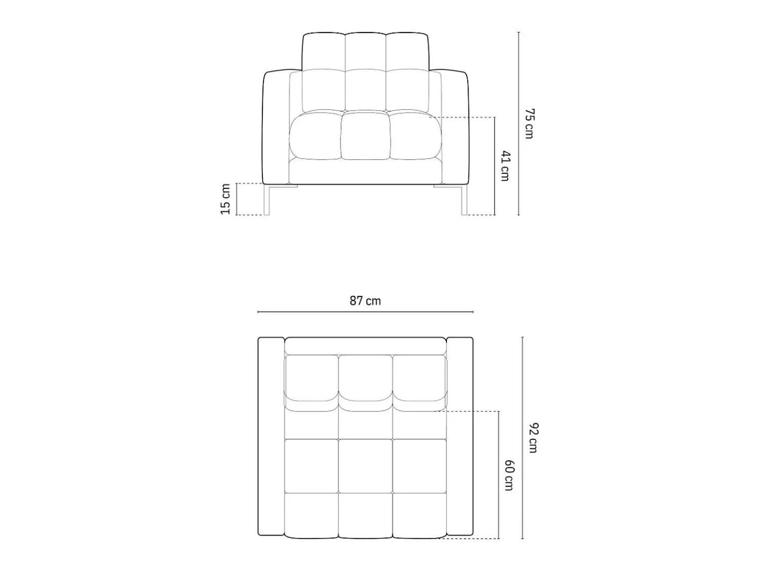 Cosmopolitan Design - Poltrona "Bali" em tecido estrutural cinza claro - 87x92x75cm^ Poltrona