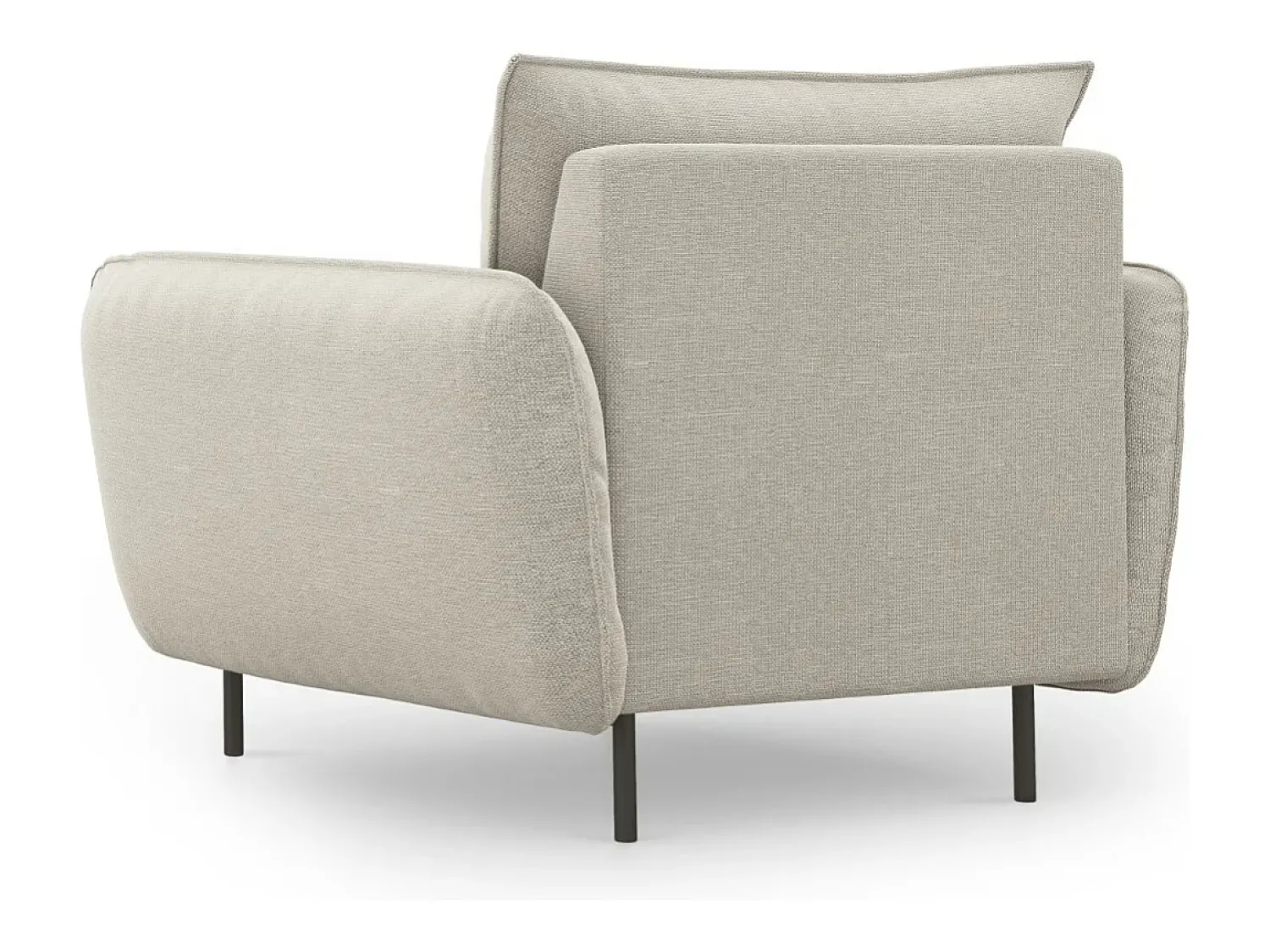 Cosmopolitan Design - Poltrona "Vienna" em tecido estrutural claro - 97x94x95cm^ Poltrona