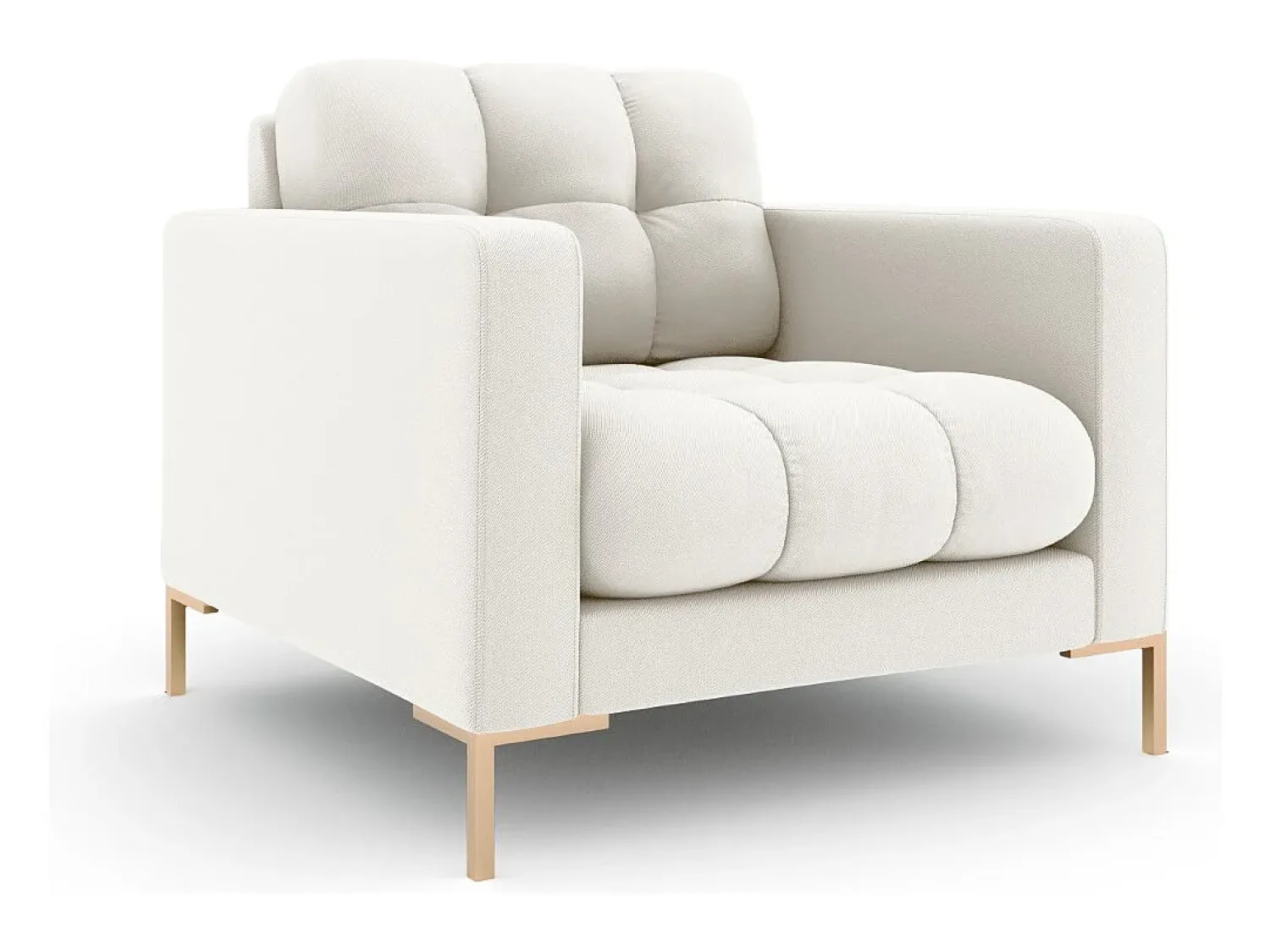 Poltrona*Cosmopolitan Design - Poltrona "Bali" em tecido estrutural claro - 87x92x75cm Bege