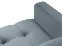 Poltrona|Cosmopolitan Design - Poltrona "Bali" em veludo - 87x92x75cm Azul claro