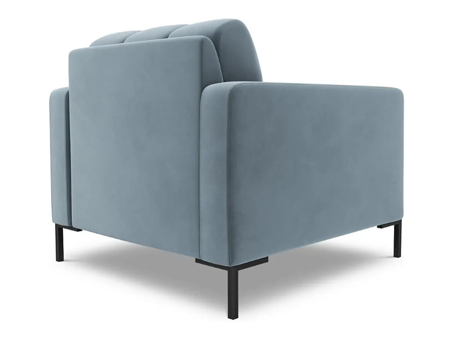 Poltrona|Cosmopolitan Design - Poltrona "Bali" em veludo - 87x92x75cm Azul claro