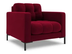 Best Cosmopolitan Design - Poltrona "Bali" em veludo - 87x92x75cm Vermelho