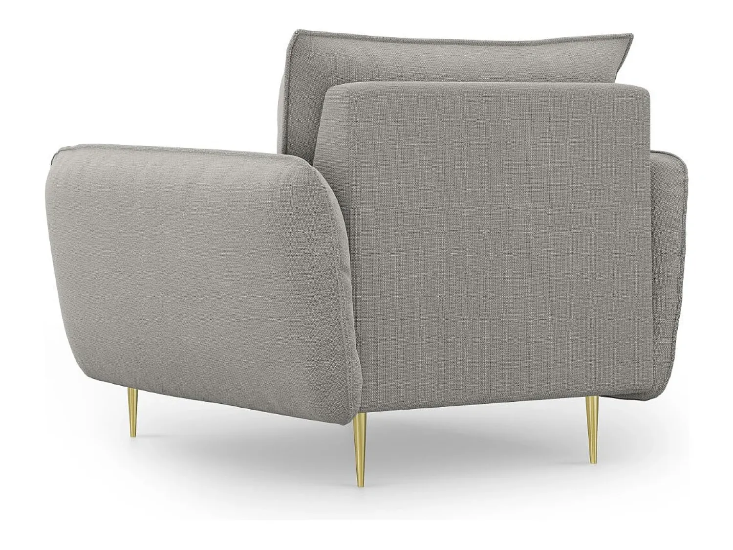 New Cosmopolitan Design - Poltrona "Vienna" em tecido estrutural cinza claro - 97x94x95cm Cinzento claro