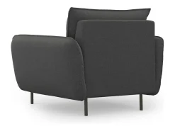 Poltrona*Cosmopolitan Design - Poltrona "Vienna" em tecido estrutural cinza escuro - 97x94x95cm Cinza antracite