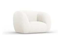Poltrona|Cosmopolitan Design - Poltrona "Essen" em tecido bouclé - 130x95x86cm Branco