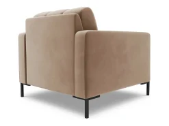 Poltrona*Cosmopolitan Design - Poltrona "Bali" em veludo - 87x92x75cm Bege