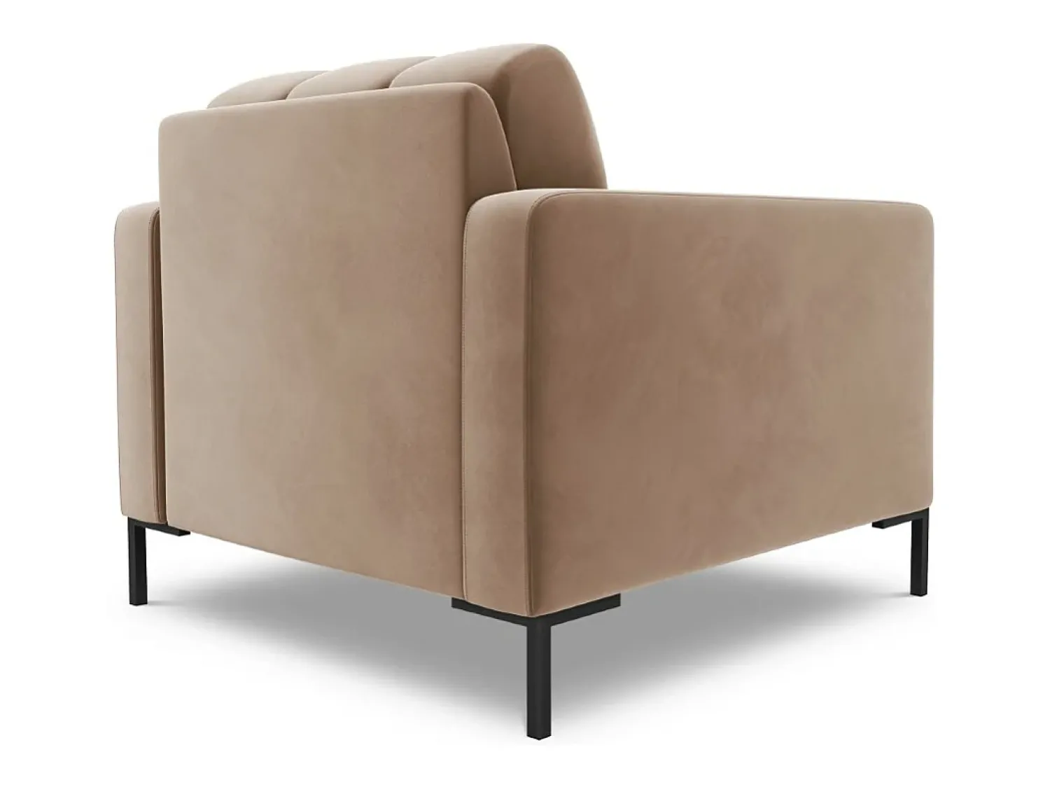 Poltrona*Cosmopolitan Design - Poltrona "Bali" em veludo - 87x92x75cm Bege