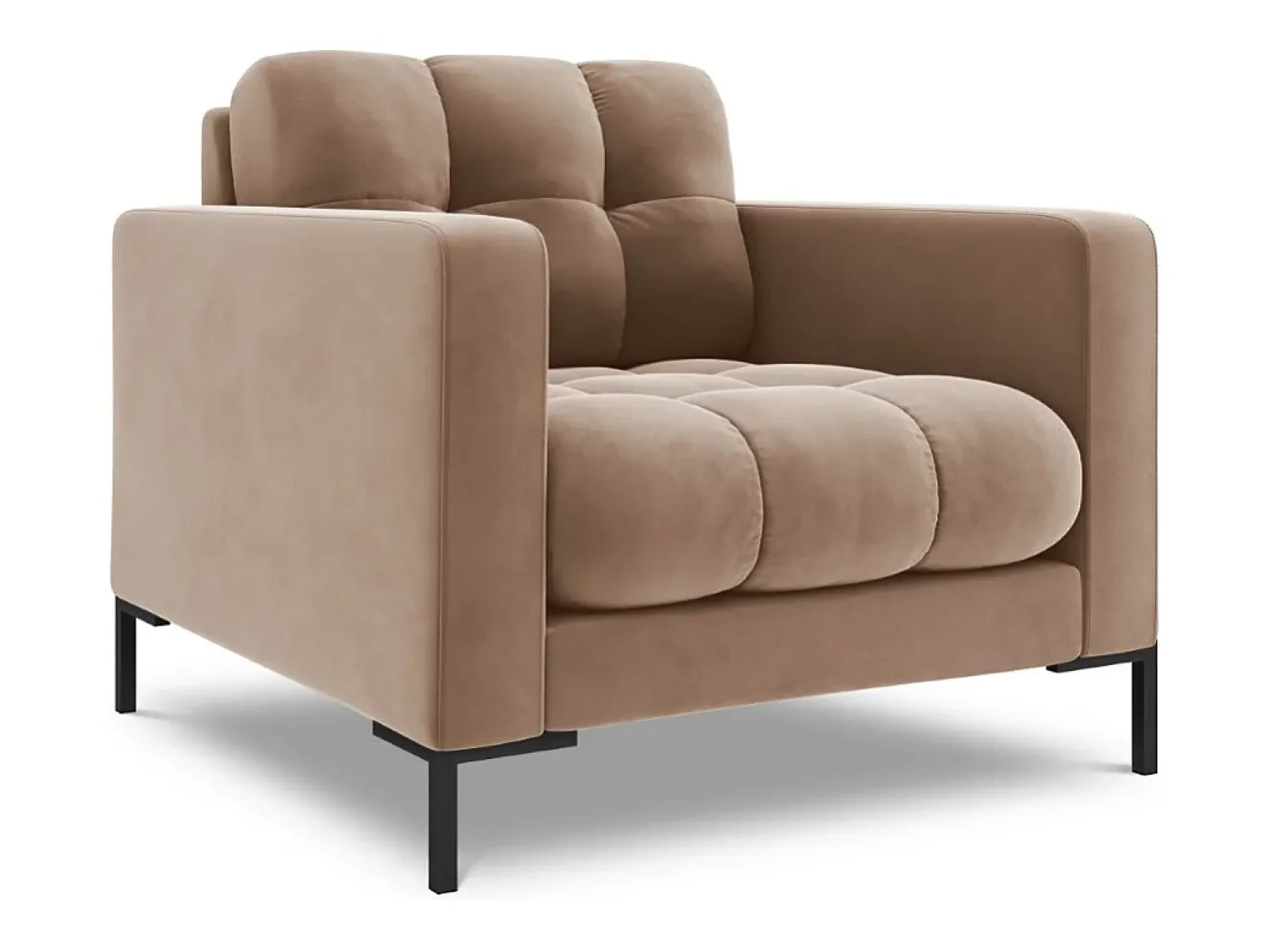 Poltrona*Cosmopolitan Design - Poltrona "Bali" em veludo - 87x92x75cm Bege