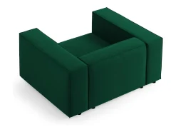 Poltrona*Cosmopolitan Design - Poltrona "Arendal" em veludo verde garrafa - 124x102x70cm Verde pinho