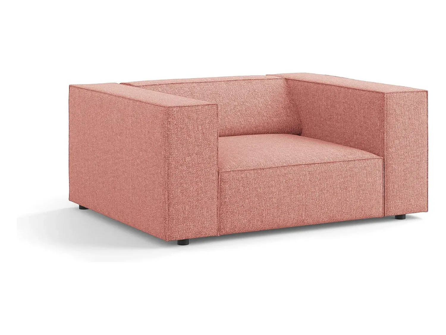 Poltrona|Cosmopolitan Design - Poltrona "Arendal" em tecido chenille - 124x102x70cm Rosa
