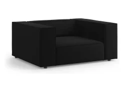 Poltrona*Cosmopolitan Design - Poltrona "Arendal" em veludo - 124x102x70cm Preto