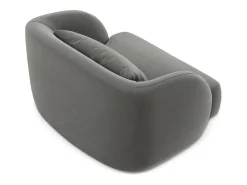 Sale Cosmopolitan Design - Poltrona "Tulum" em veludo cinza claro - 103x90x70cm Cinzento claro