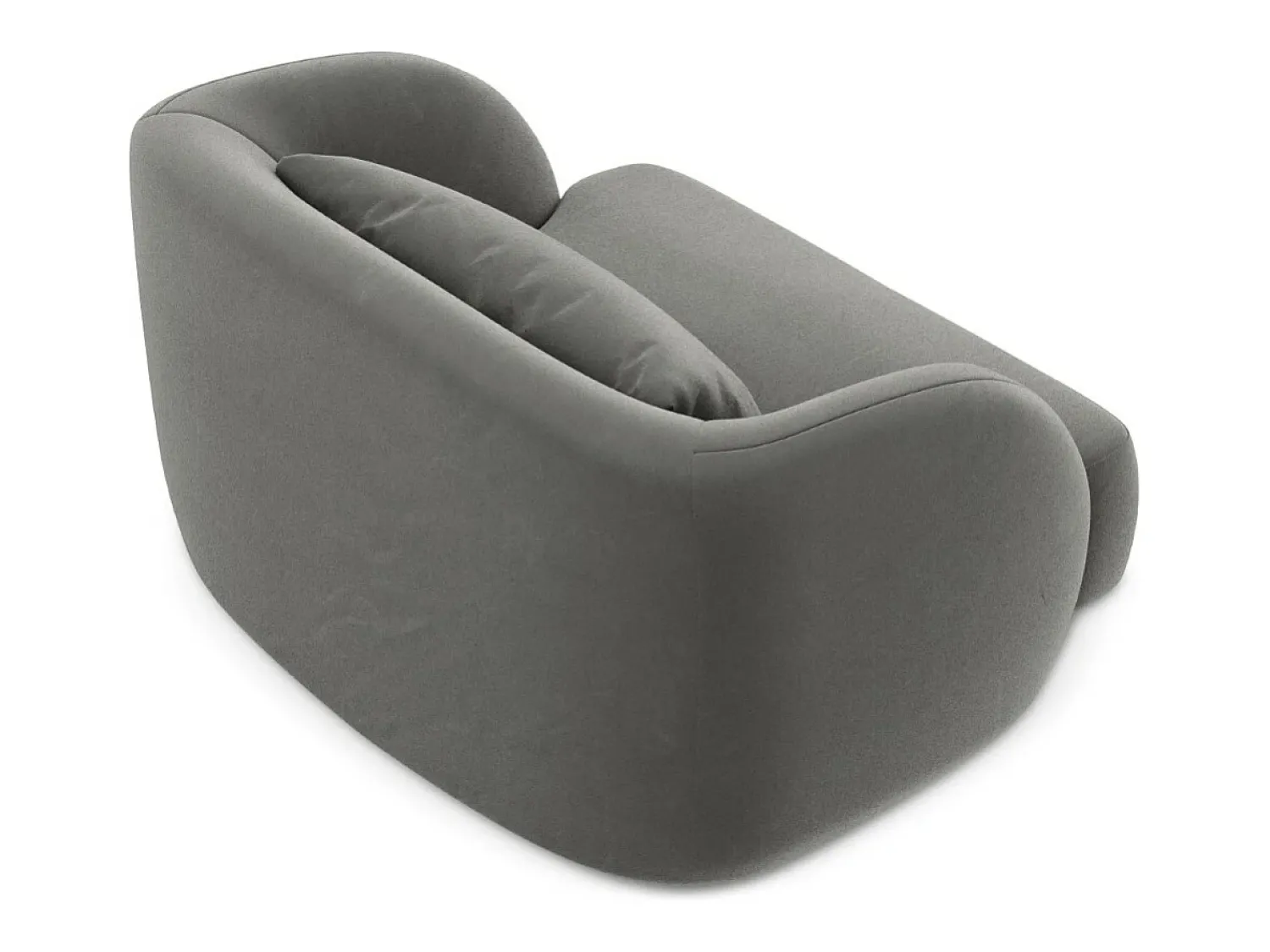 Sale Cosmopolitan Design - Poltrona "Tulum" em veludo cinza claro - 103x90x70cm Cinzento claro