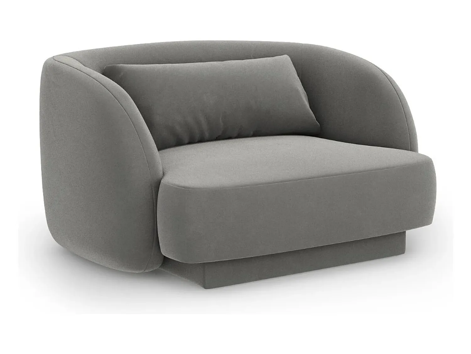 Sale Cosmopolitan Design - Poltrona "Tulum" em veludo cinza claro - 103x90x70cm Cinzento claro