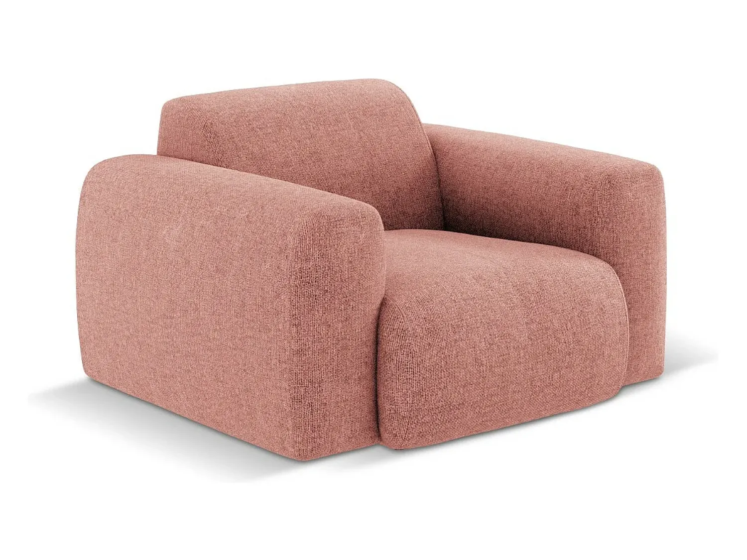 Cosmopolitan Design - Poltrona "Nolio" 2 lugares em tecido chenille - 105x95x72cm^ Poltrona