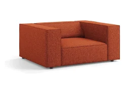 Best Cosmopolitan Design - Poltrona "Arendal" em tecido chenille - 124x102x70cm Terracota