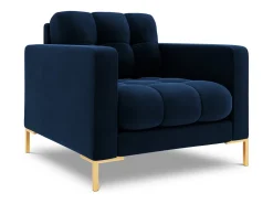 Poltrona|Cosmopolitan Design - Poltrona "Bali" em veludo azul real - 87x92x75cm Azul escuro