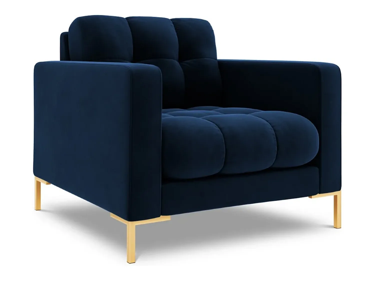 Poltrona|Cosmopolitan Design - Poltrona "Bali" em veludo azul real - 87x92x75cm Azul escuro