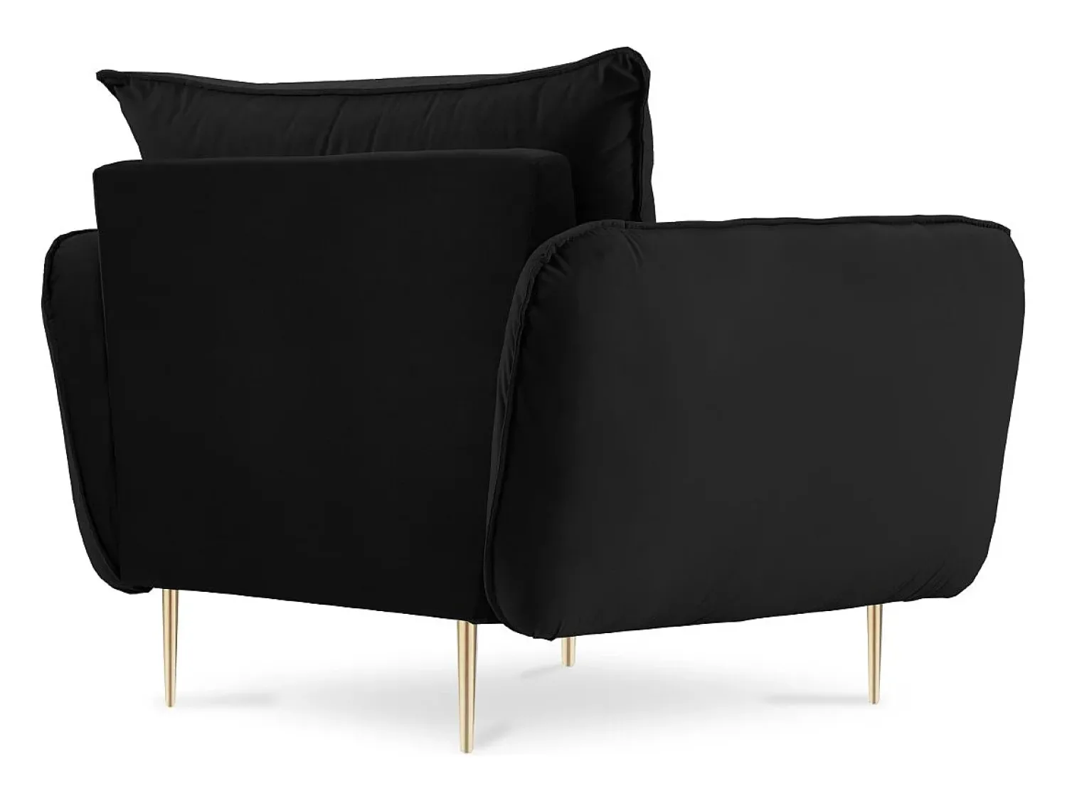 Poltrona*Cosmopolitan Design - Poltrona "Vienna" em veludo - 97x94x95cm Preto
