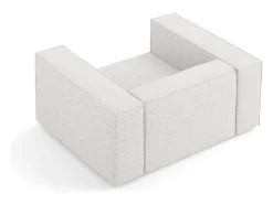 Cosmopolitan Design - Poltrona "Arendal" em tecido chenille cinza claro - 124x102x70cm^ Poltrona