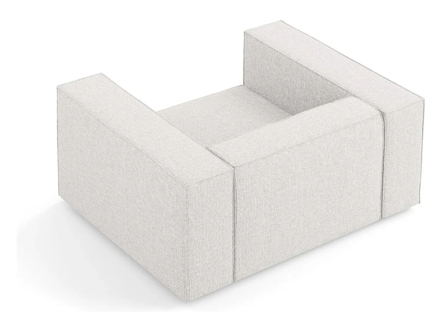 Cosmopolitan Design - Poltrona "Arendal" em tecido chenille cinza claro - 124x102x70cm^ Poltrona