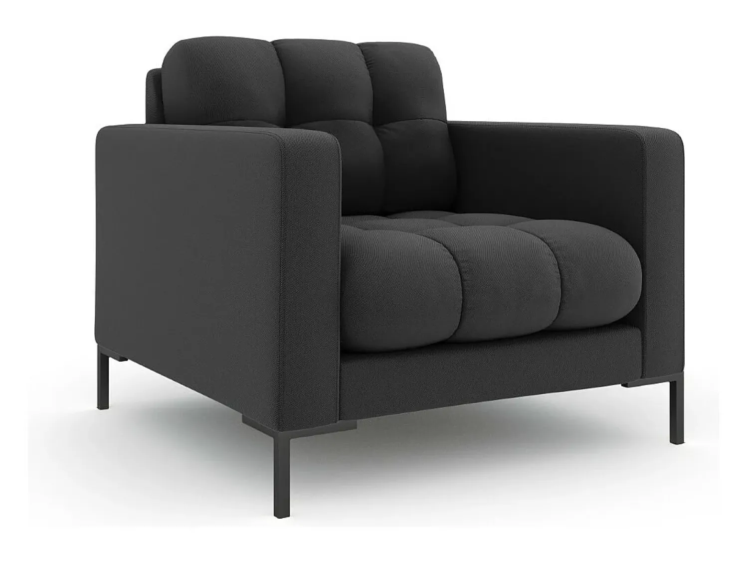 Hot Cosmopolitan Design - Poltrona "Bali" em tecido estrutural cinza escuro - 87x92x75cm Cinza antracite