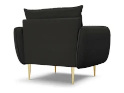 Discount Cosmopolitan Design - Poltrona "Vienna" em tecido bouclé - 97x94x95cm Preto