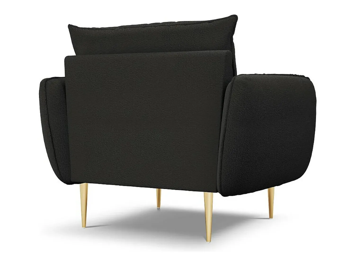 Discount Cosmopolitan Design - Poltrona "Vienna" em tecido bouclé - 97x94x95cm Preto