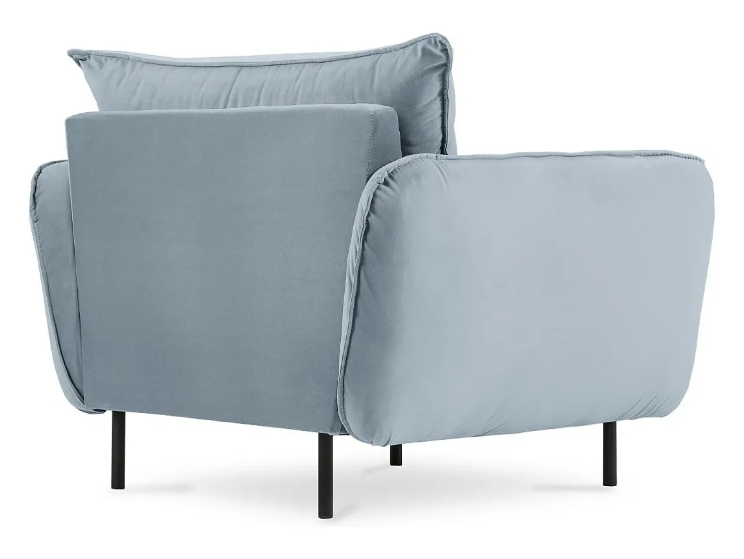 Poltrona*Cosmopolitan Design - Poltrona "Vienna" em veludo - 97x94x95cm Azul claro