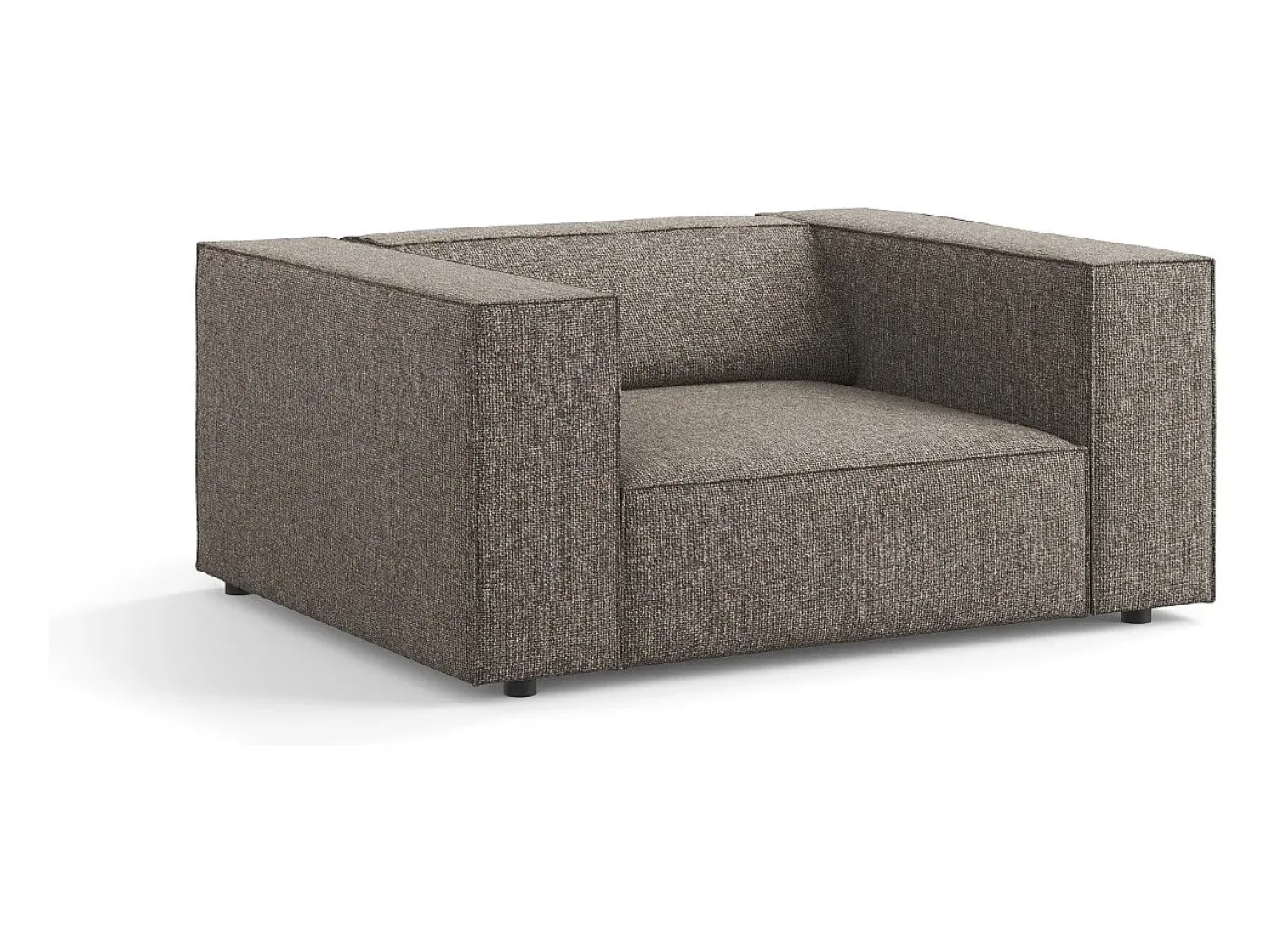 Poltrona|Cosmopolitan Design - Poltrona "Arendal" em tecido chenille cinza - 124x102x70cm Cinzento